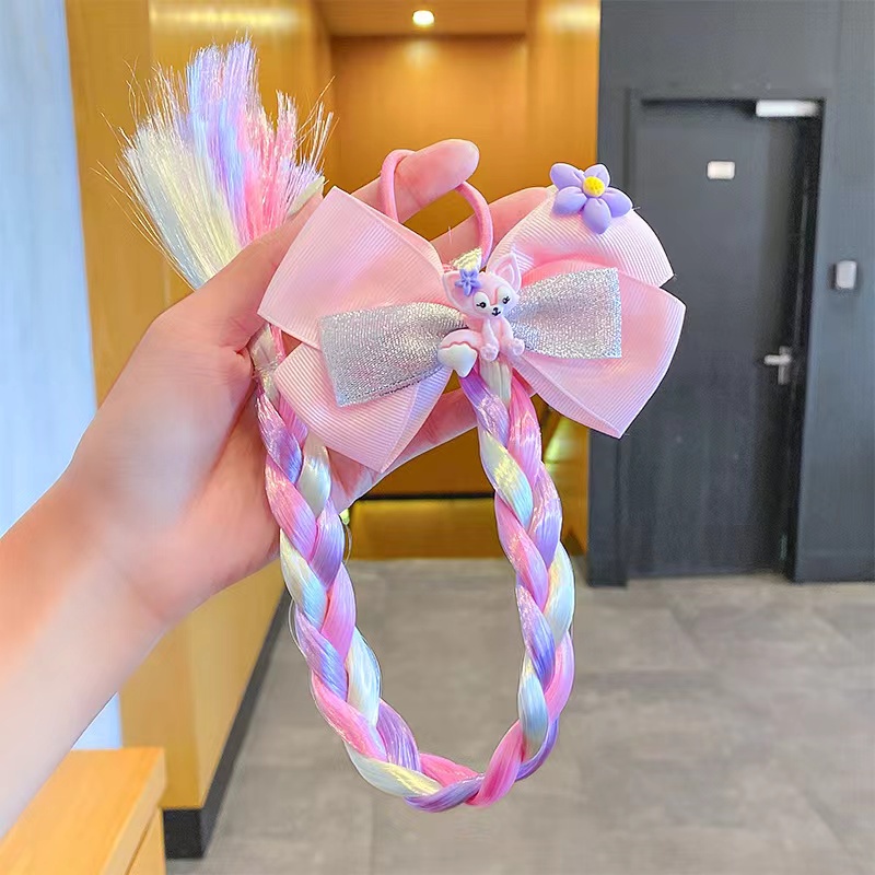 Jepit Rambut Unicorn Model Rambut Palsu Wig Anak Perempuan Motif Baru