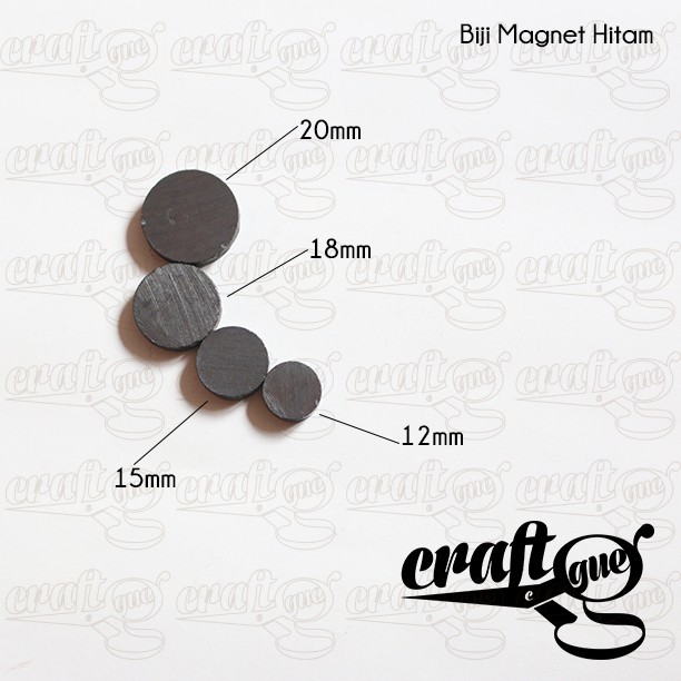 Biji Magnet Hitam 15mm