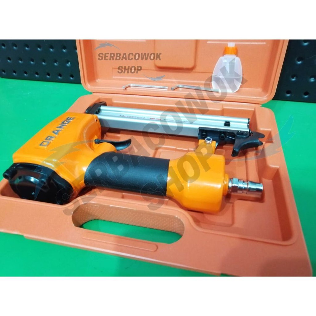 Orange Mesin Staples Angin Tembak Paku Air Nailer Lurus F30 Termurah Berkualitas