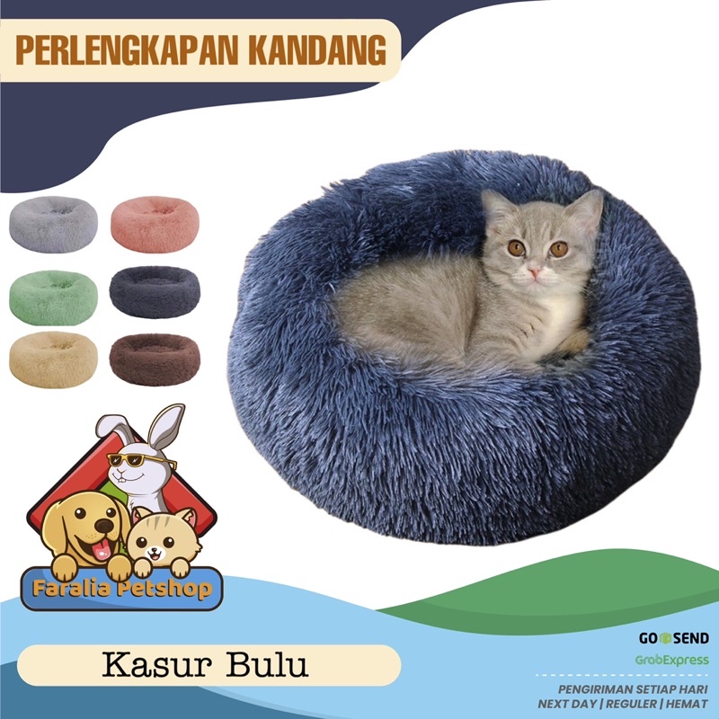 Pet Kasur Tempat Tidur Hewan Kucing Anjing Pet Cat Dog Kitten Bulu Bahan Lembut Rumah