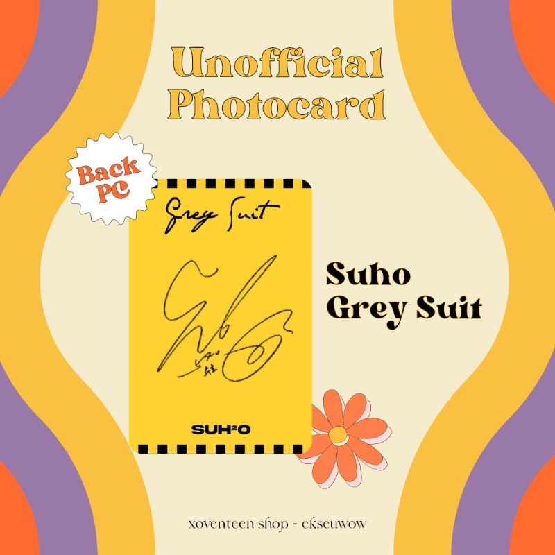 Unofficial PC Photocard EXO Suho Solo Album "Grey Suit" (fanmade)