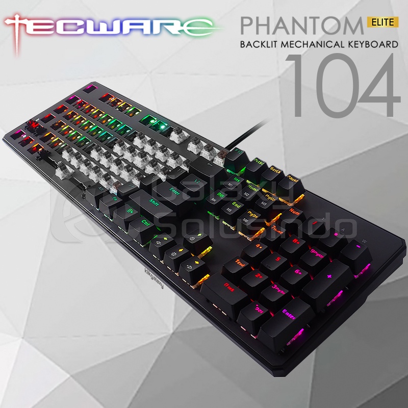 Jual TECWARE PHANTOM ELITE 104 Backlit Mechanical Keyboard Gateron
