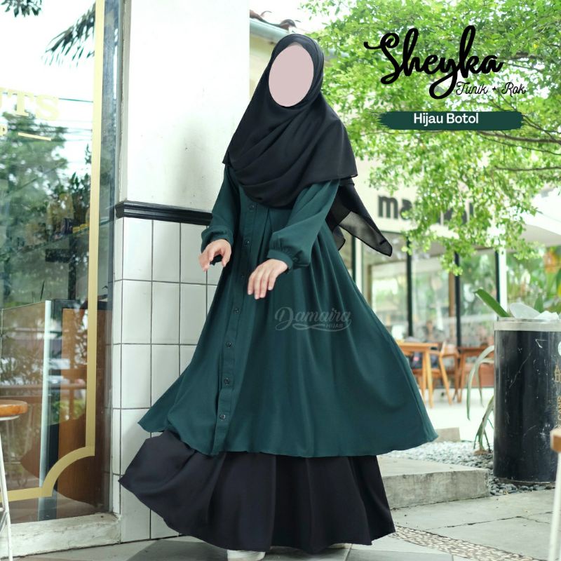 TUNIK SHEYKA BY DAMAIRA HIJAB / TUNIK SET ROK POLOS ITY CREPE