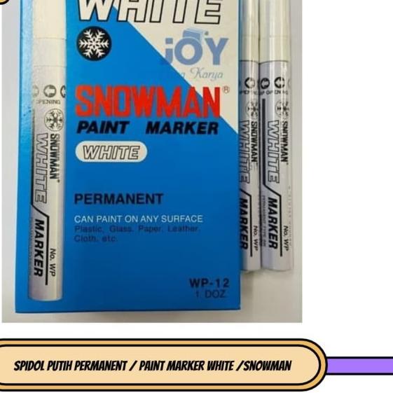 

♩ Spidol Putih Permanent / Paint Marker White /Snowman ♞