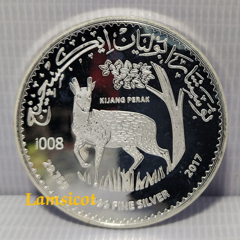 Koin Perak 10 Dirham Kijang Perak