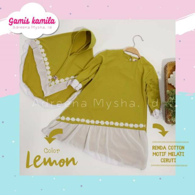 GAMIS KAMILA Size 3-6 Tahun / Hijab anak syar'i