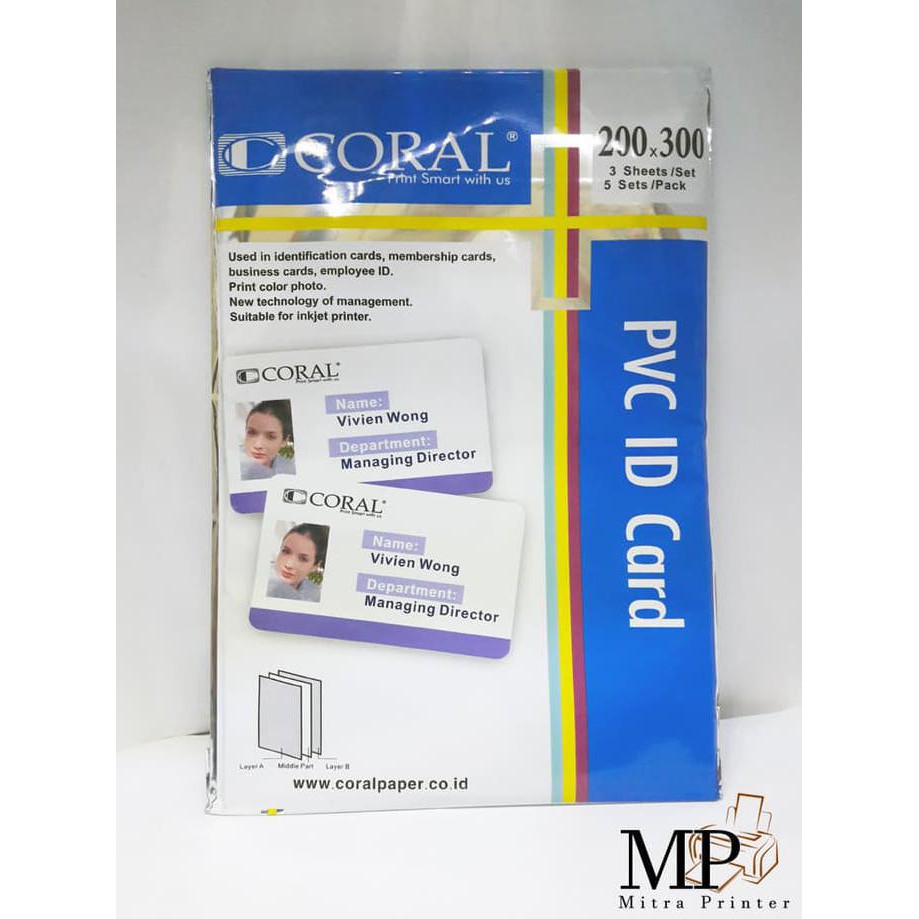

KERTAS PVC CORAL UNTUK BAHAN ID CARD A4 (ISI 5 LEMBAR) KODE 744