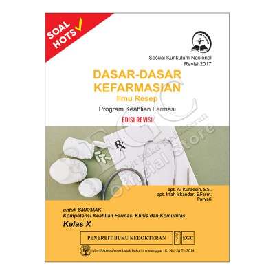 Jual Dasar-dasar Kefarmasian Ilmu Resep Kelas X Edisi Revisi | Shopee ...