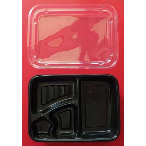 Box Bento ( Coklat/hitam ) isi 50pcs Nasi Kotak Makan Bekal Katering Mika Pa Sekat 4