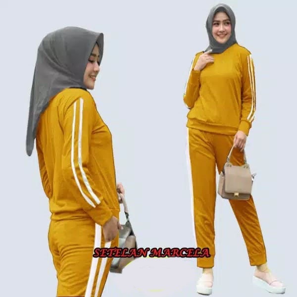 BO - SETELAN MARCELA / BAJU TRANING OLAHRAGA / SETELAN WANITA/ FASHION WANITA / SETELAN TRANING