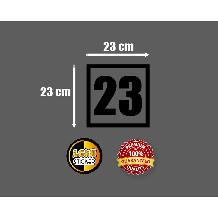 

STIKER ANGKA DLM KOTAK UKURAN 23 CM BAHAN ORACAL