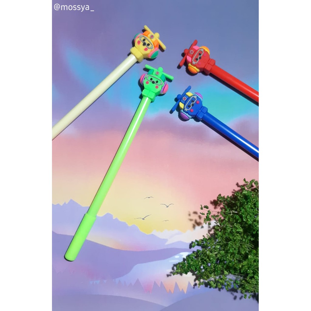 

Pulpen Gel Pena Karakter Heli Robocar Poli Lucu Imut Keren Fancy