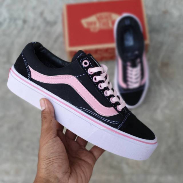 vans old skool black pink