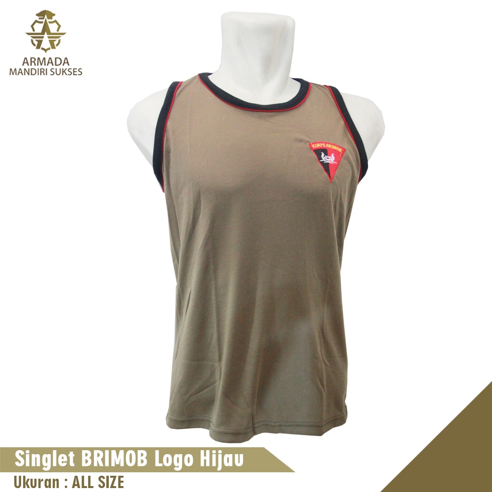 Kaos Singlet Brimob Logo - Kaos Dalam Brimob