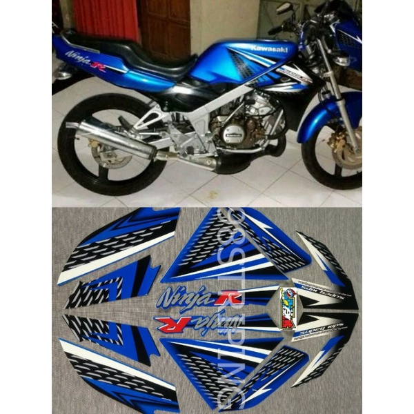 STRIPING STIKER ORI KAWASAKI NINJA R STANDAR 2013 BIRU