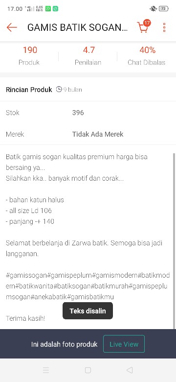 Gamis Batik Sogan Kombinasi Katun Halus Berkualitas Gamis Songket Manggar