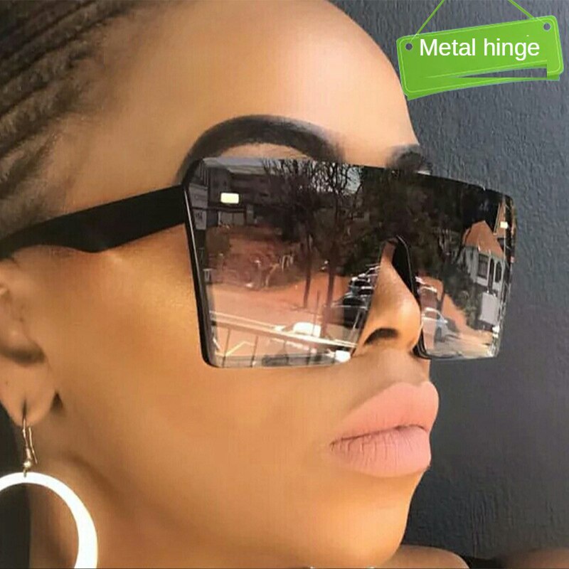 Kacamata Hitam Wanita Model Eropa Amerika Retro Frame Kotak Besar