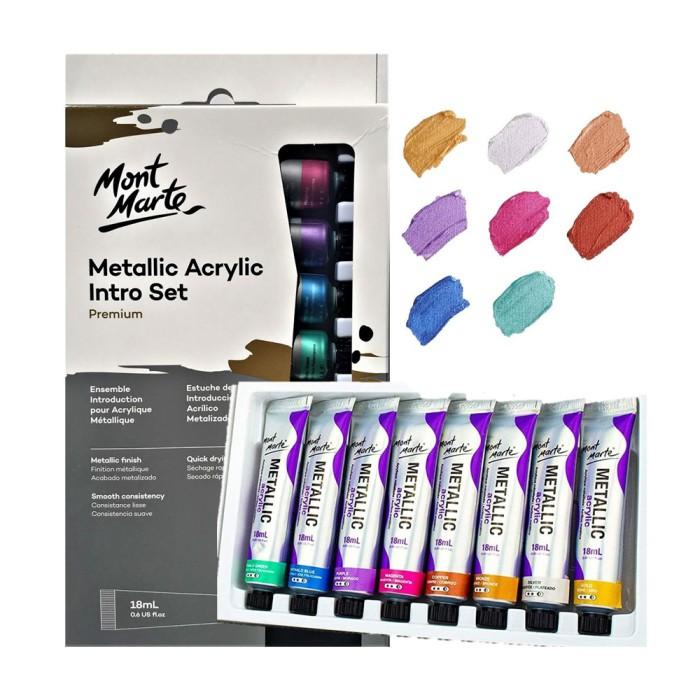 

TERBARU! MONT MARTE METALLIC ACRYLIC PAINT SET 8 X 18ML ALAT LUKIS TERMURAH PALING LENGKAP AL5