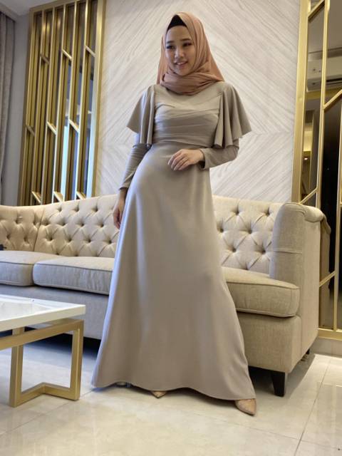 734#dres fashion muslim TERBARU dres muslim / clara maxi dres