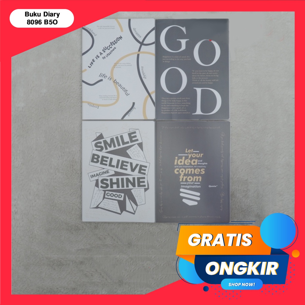 365 Notebook/Buku Diary/Buku Harian/GREEBEL NOTE BOOK 8096 B5O