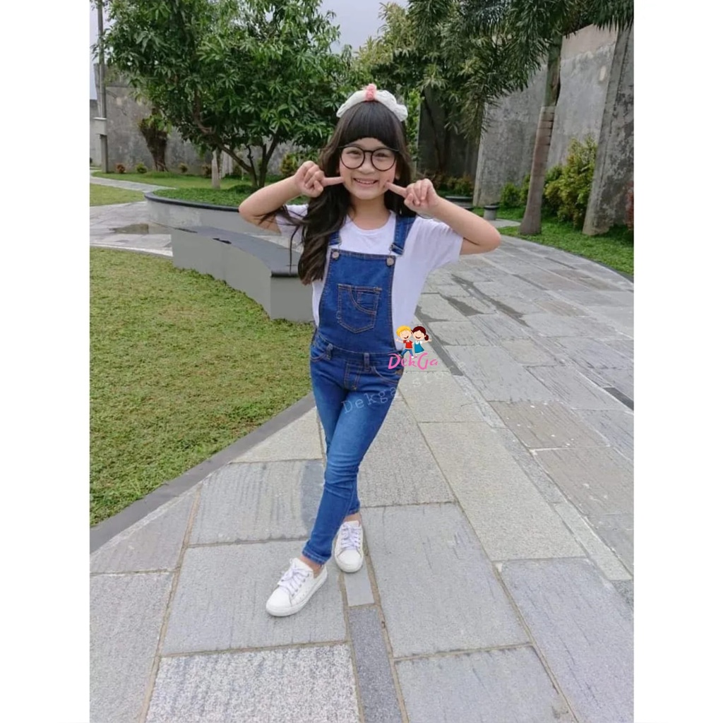 Overall jeans panjang anak unisex