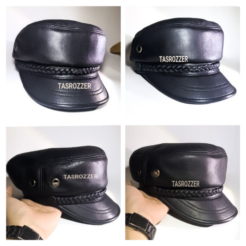 Topi kulit asli pria model nakhoda