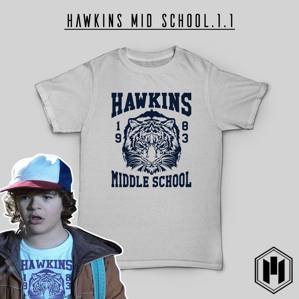Kaos Stranger Things Hawkins Middle & High School Dustin Shirt
