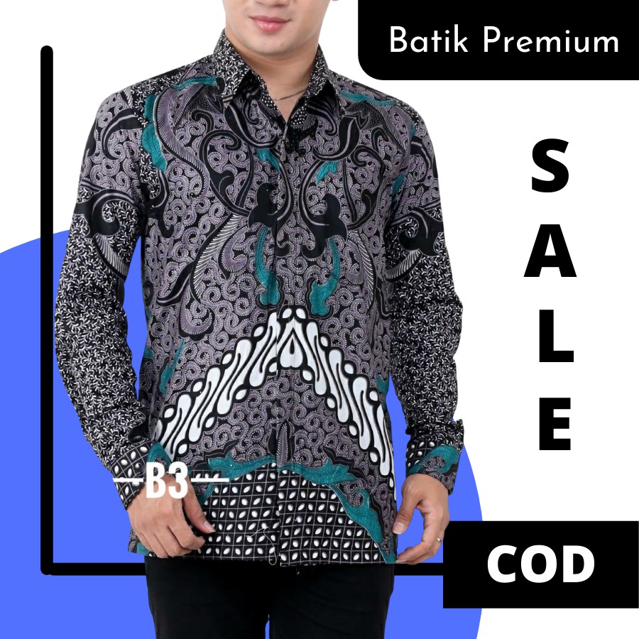 Batik Pria Lengan Panjang Pekalongan Modern Premium Batik Remaja Anak Muda Terbaru Size M L XL XXL
