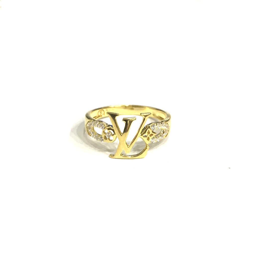 Cincin Model Brand L V Variasi AD Uk14 (Emas Asli Kadar 700)