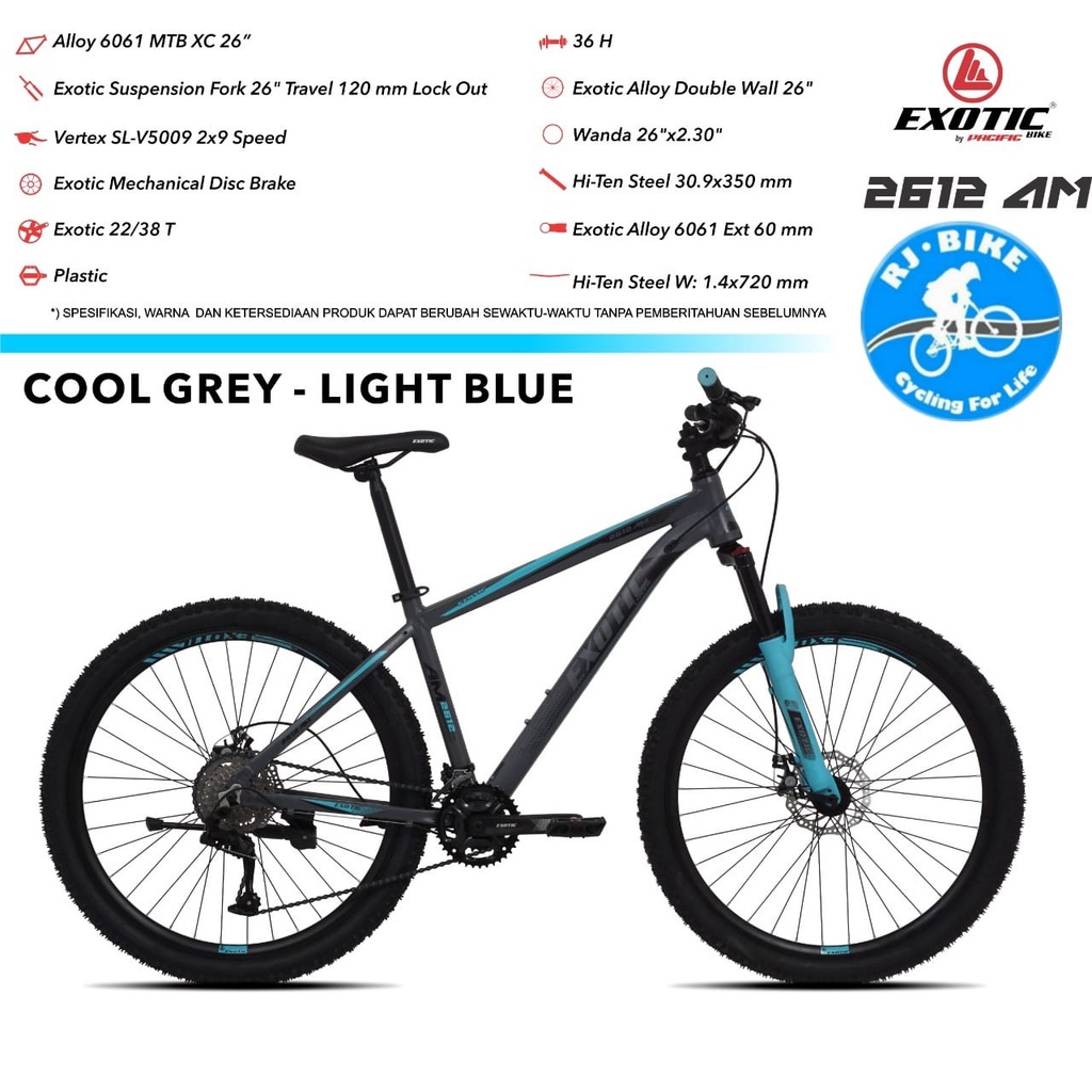 SEPEDA GUNUNG MTB 26 DAN 27.5 INCH EXOTIC 2612 AM