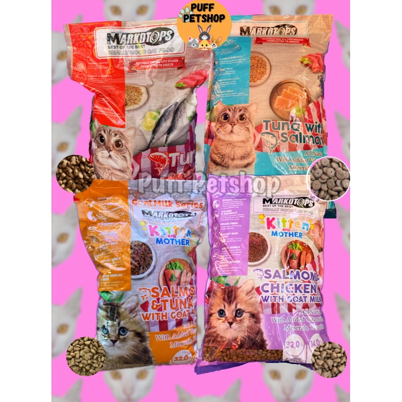Makanan Kucing Markotops Tuna Salmon / Markotop Salmon Chicken Mother Kitten Repack 1kg
