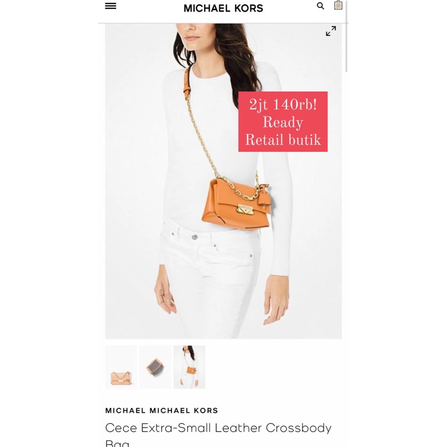 Michael Kors Cece Extra Small Leather Crossbody Bag