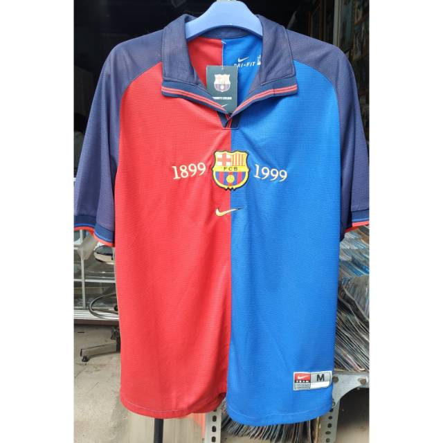 Jersey Retro Barcelona Barca Home 1999 Grade Ori