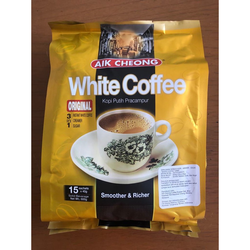 Aik Cheong White Coffee/  Instant White Coffee / coffee 3in1 600g 15s