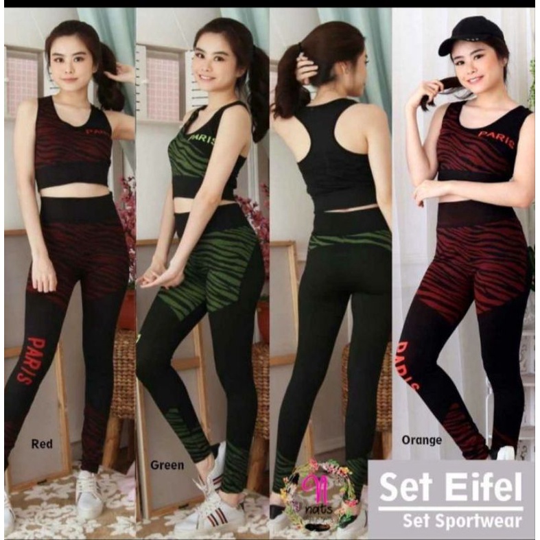setelan baju senam one set // baju senam import satu stell muat bb 45-90kilo