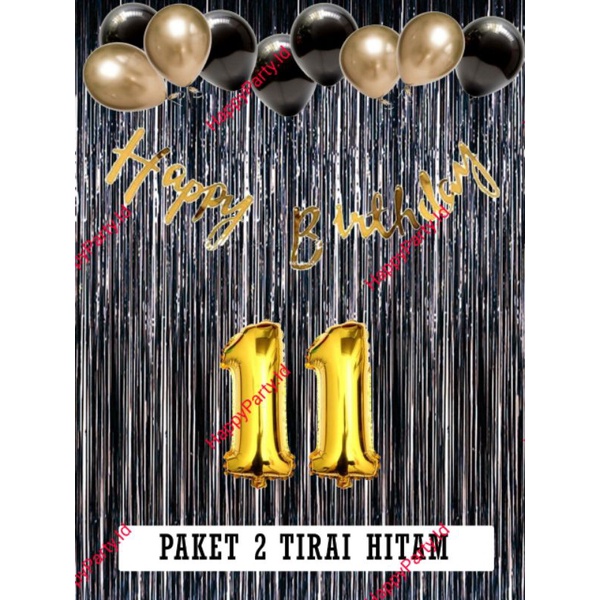 PAKET SET DEKORASI HAPPY BIRTHDAY LATIN 2 x 2 meter