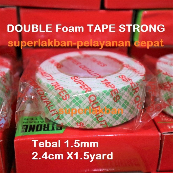 

Hadir Double Tape Busa 24Mm X 5M Double Tape Foam Pollak Kualitas Setara 3M Gilaa!!!