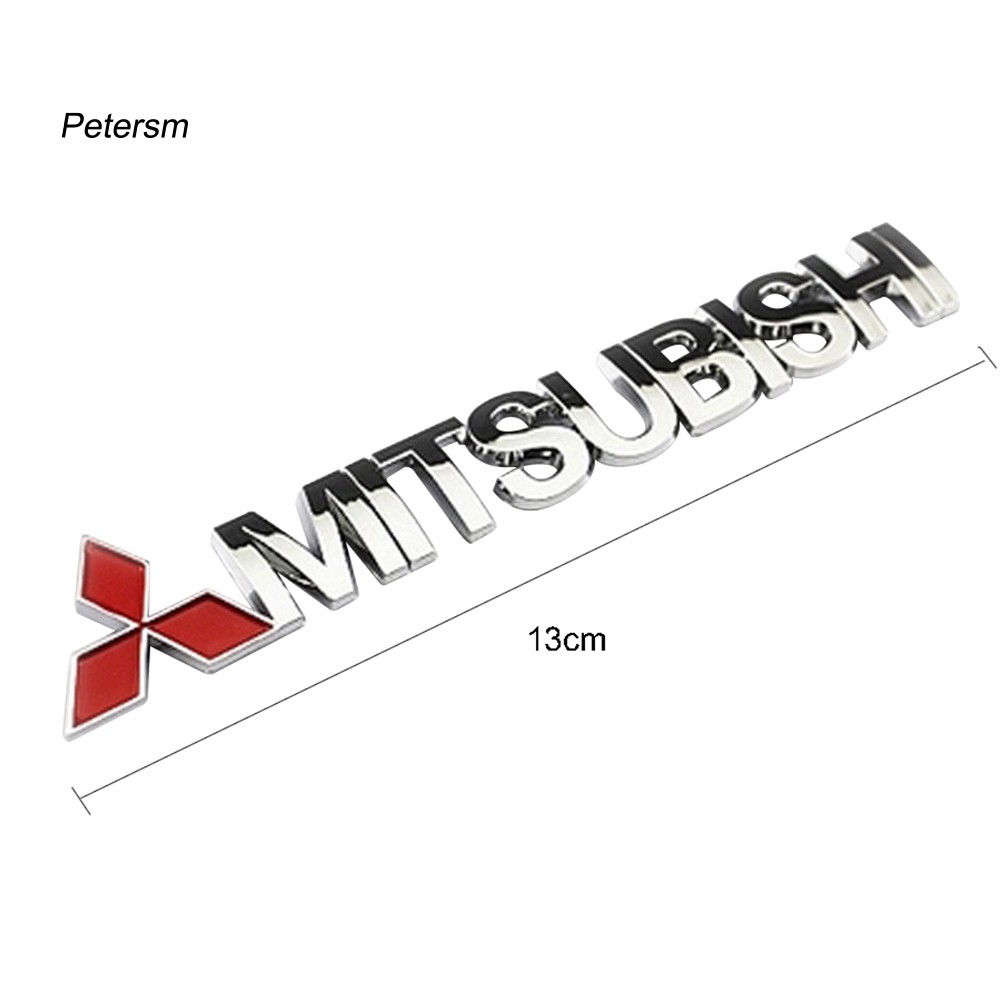 PST_3D Logo Metal Car Auto Body Bumper Sticker Decals Emblem Badge for Mitsubishi