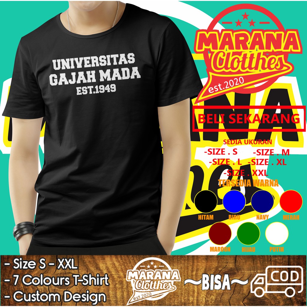 Kaos Kampus UGM Universitas Gadjah Mada 1949 Baju Distro