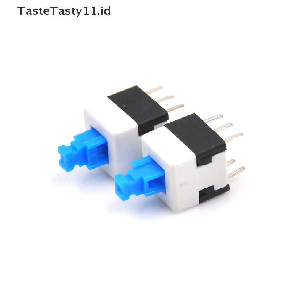 10 Pcs Tombol Saklar Kunci Otomatis Model Baris Ganda Ukuran 8x8mm 6 Pin