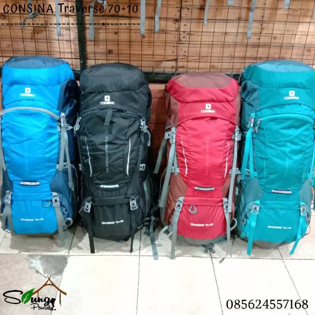 Tas Gunung / Carrier Consina Traverse 70 + 10 Original Murah Terlaris