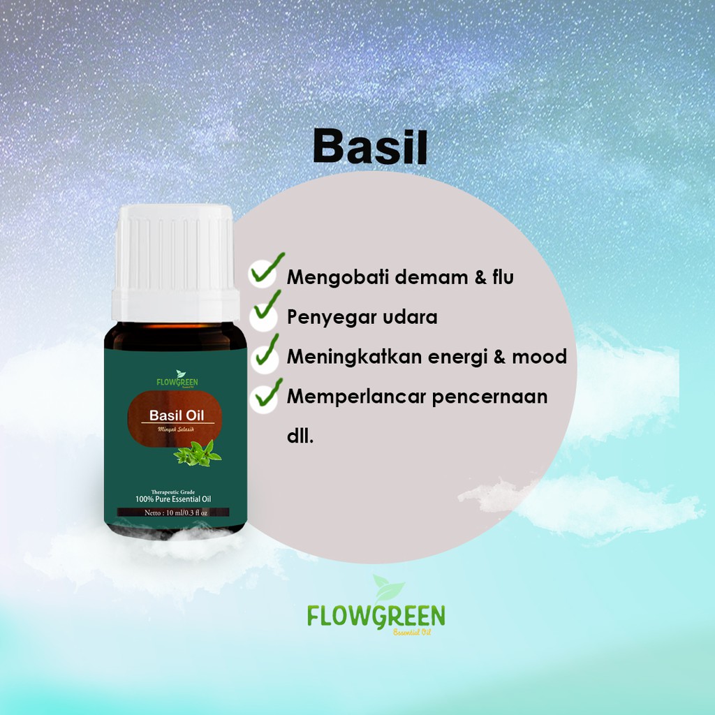 FLOWGREEN BASIL ESSENTIAL OIL DIFFUSER HUMIDIFIER