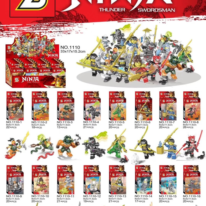 Brick SY1110 NinjaGo Mini Figure 16 in 1