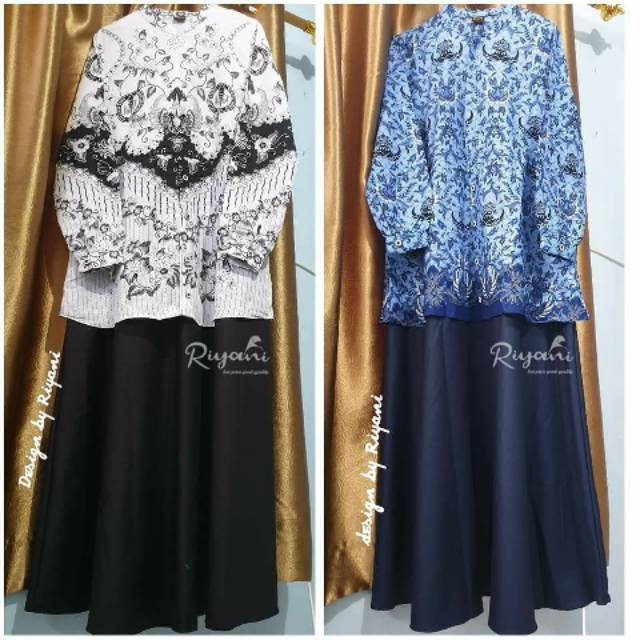 Gamis korpri & PGRI by.Riyani Bahan atas BSY ,Bahan bawah Rok Hitam Toyobo fodu