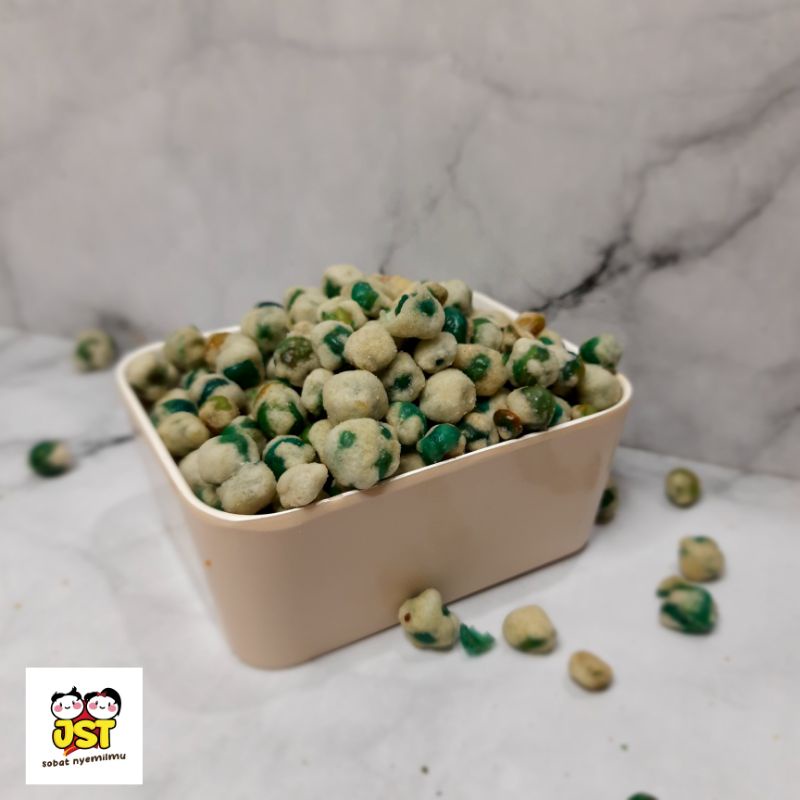 

[250gr] Kacang Polong Tepung Green Peas Coated Kiloan Jember Snack Time