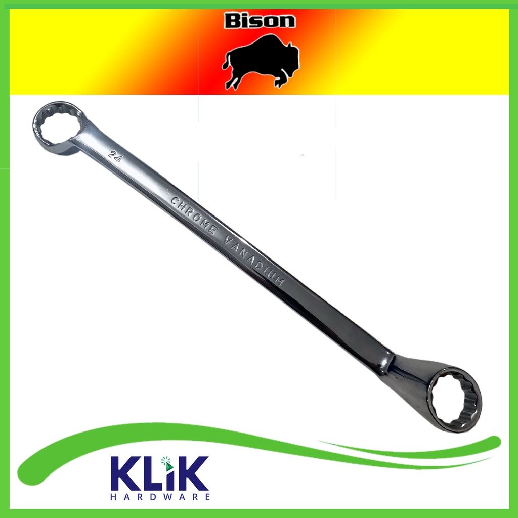 Kunci Buka Baut Velg Ban Roda Belakang Motor Matic Baud 22 x 24 mm CR-V 75° Kunci Ring Panjang 32 cm