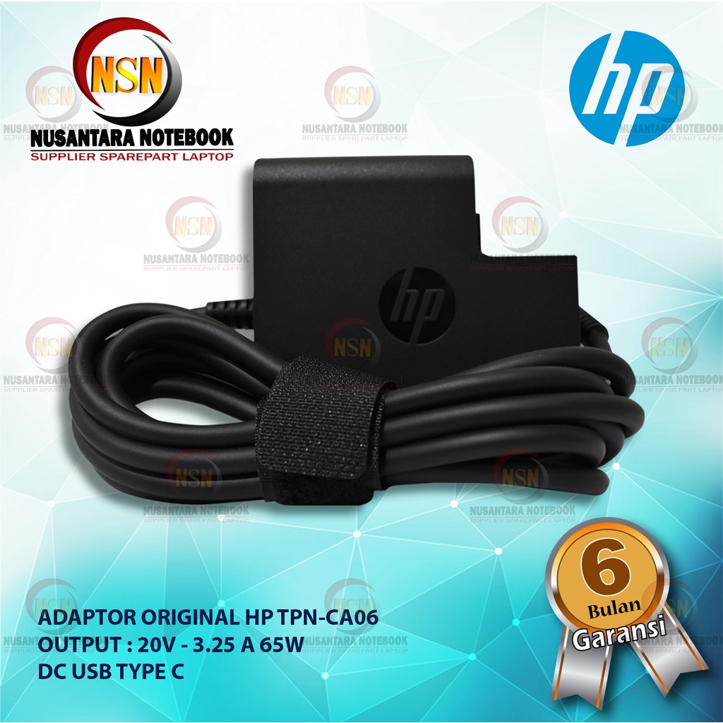 Adaptor Original HP 20V 3.25A 65W USB Type C