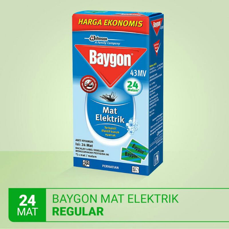 BAYGON Mat Elektrik 24/Obat Nyamuk Tanpa Asap Refill