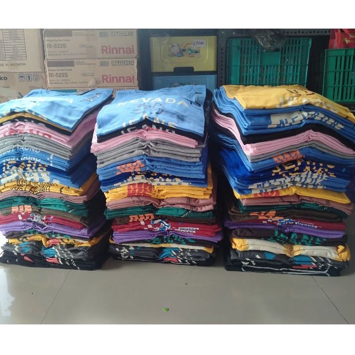 Kaos Oblong Katun Motif Random