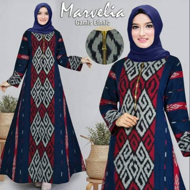 GAMIS MUSLIM ETNIK TENUN JEPARA GAMIS KEKINIAN GAMIS SYAR'I TERBARU 2020